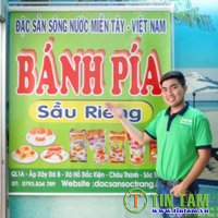 màn cuộn in logo