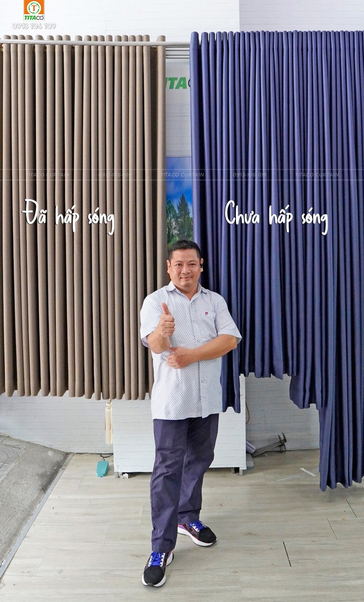 Hấp sóng rèm vải