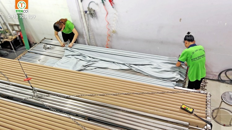Hấp sóng rèm vải