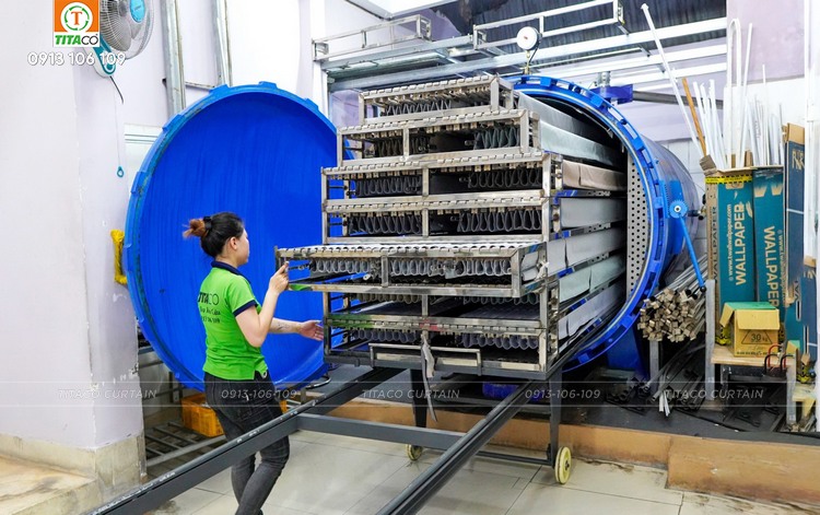 Hấp sóng rèm vải