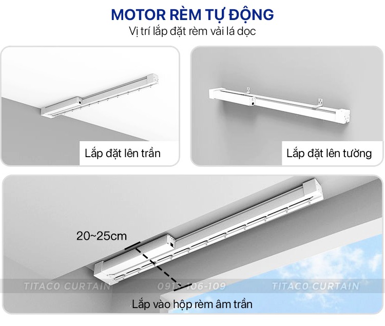 Màn tự động, Rèm điều khiển từ xa (động cơ rèm chính hãng)