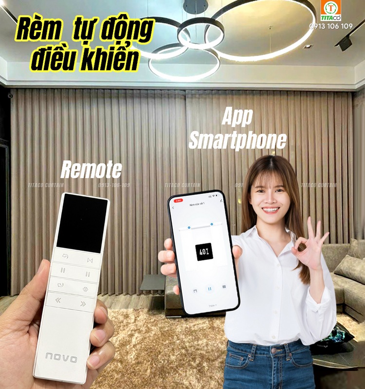 Màn tự động, Rèm điều khiển từ xa (động cơ rèm chính hãng) Màn tự động, Rèm điều khiển từ xa (động cơ rèm chính hãng)